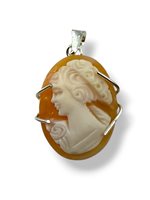 Pendant Mandile 1922 Woman Cammei  in Silver Conchiglia 2MCICM81